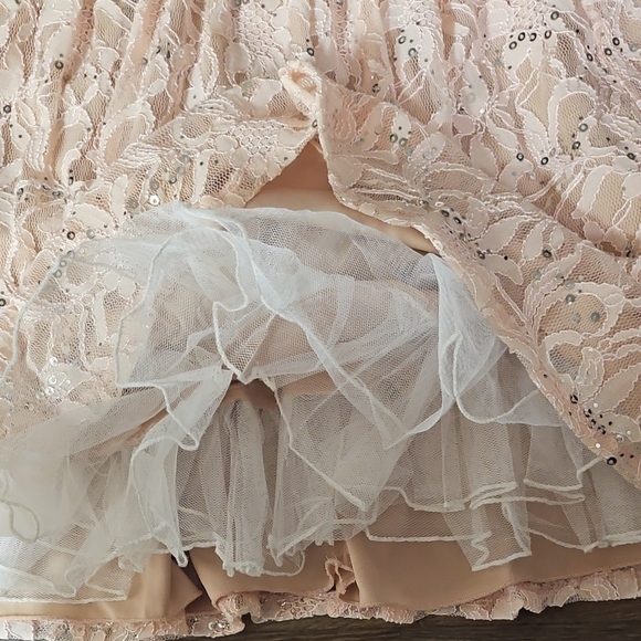 Elegant Lace Dress with Sequin Details - Picture 5 of 9